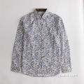 Fancy Anti-static Men's Cotton Long-sleeve Print Shirts